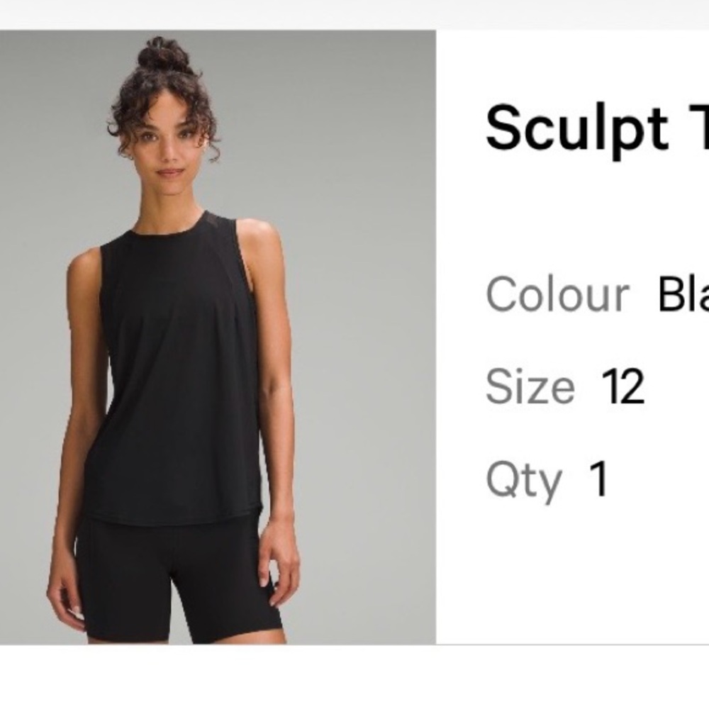 Lululemon Sculpt Tank Black